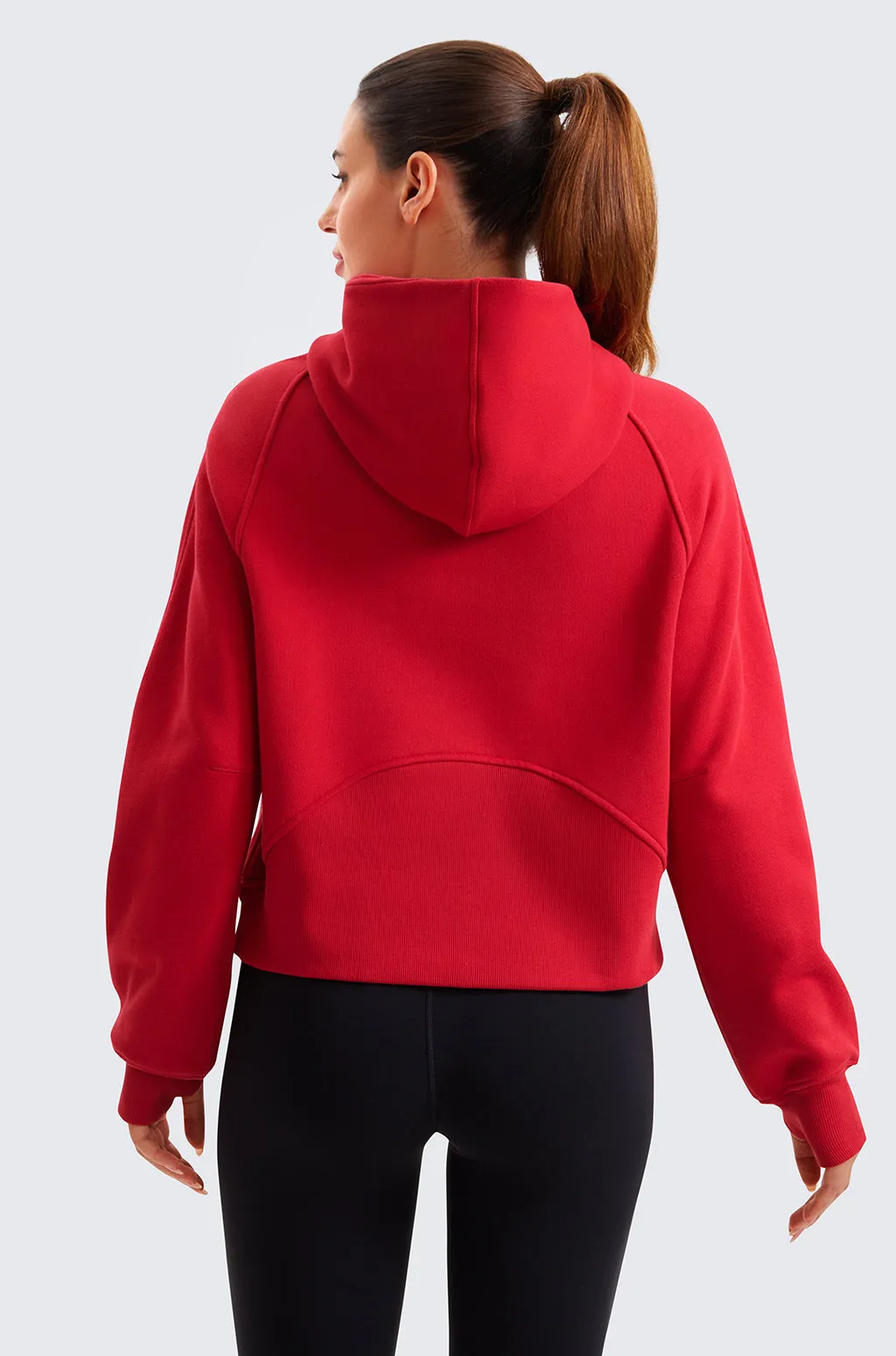 Fleece Lined Half Zip Hoodies