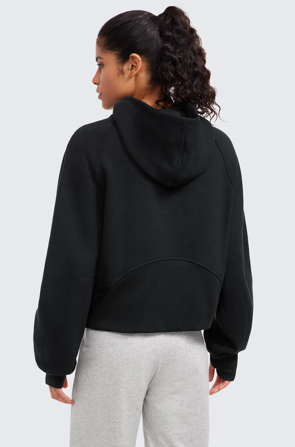 Fleece Lined Half Zip Hoodies