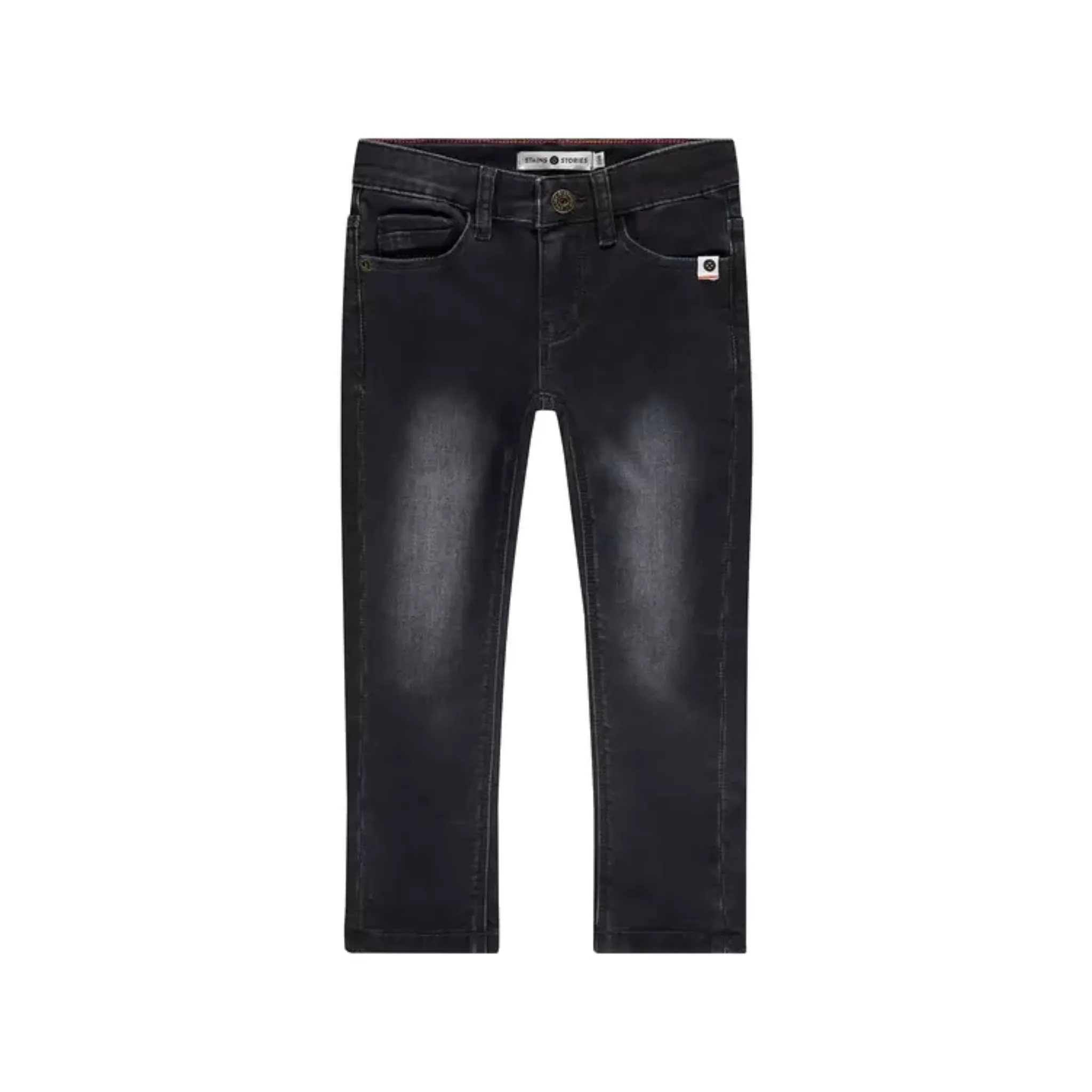 Girls 5 Pocket Jeans - Dark Grey Denim by Babyface