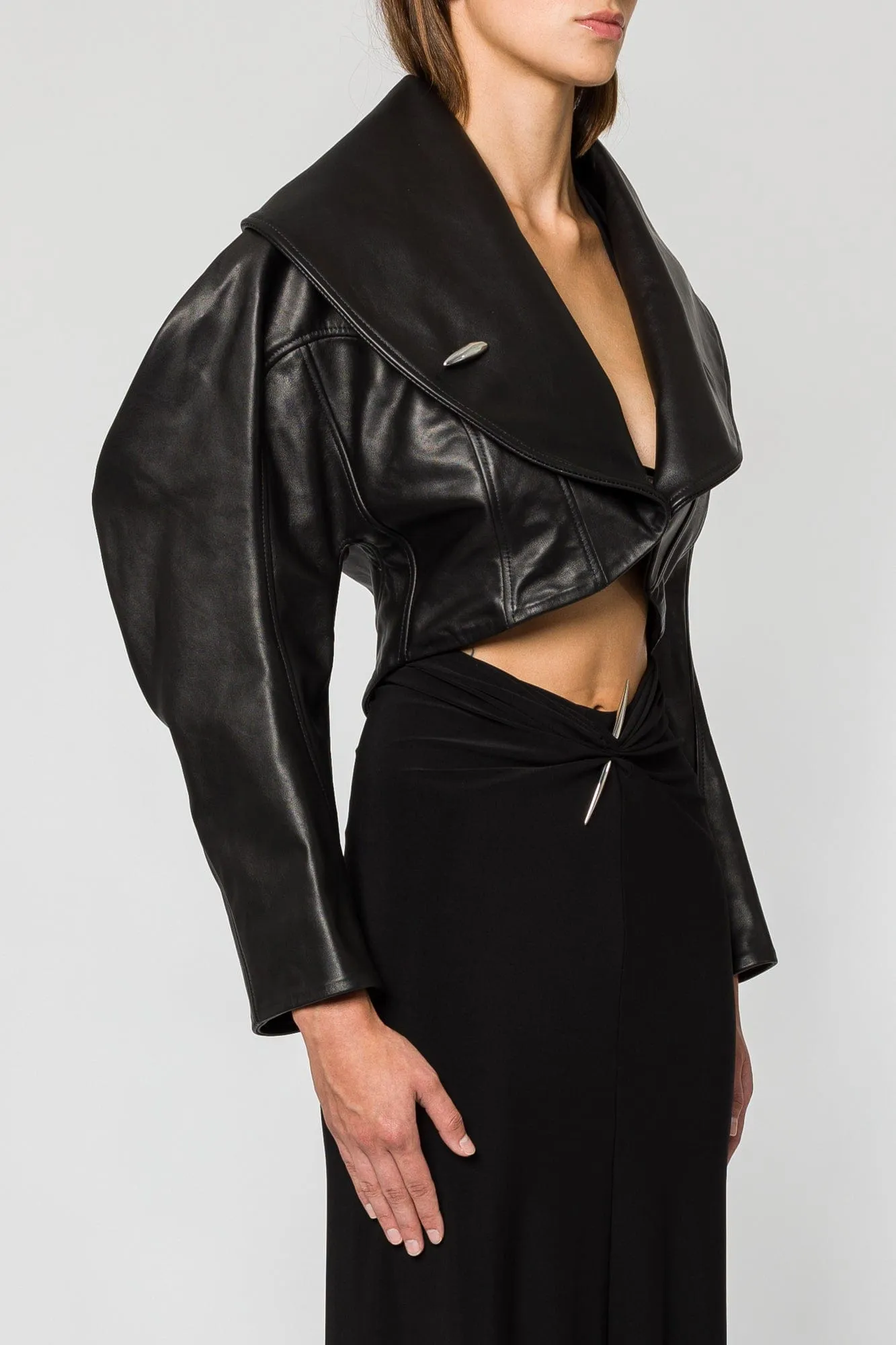 Grace Ling Circle Bolero with Biomorphic Buttons