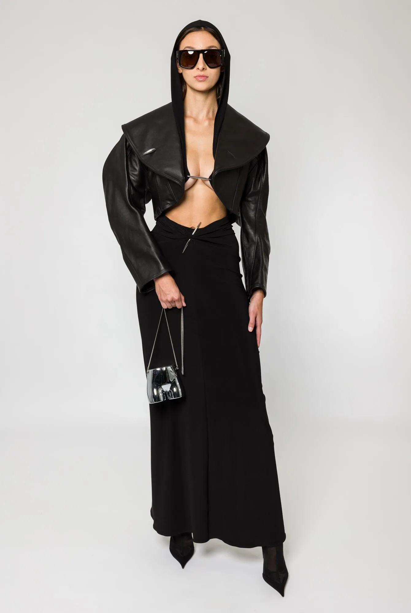 Grace Ling Circle Bolero with Biomorphic Buttons
