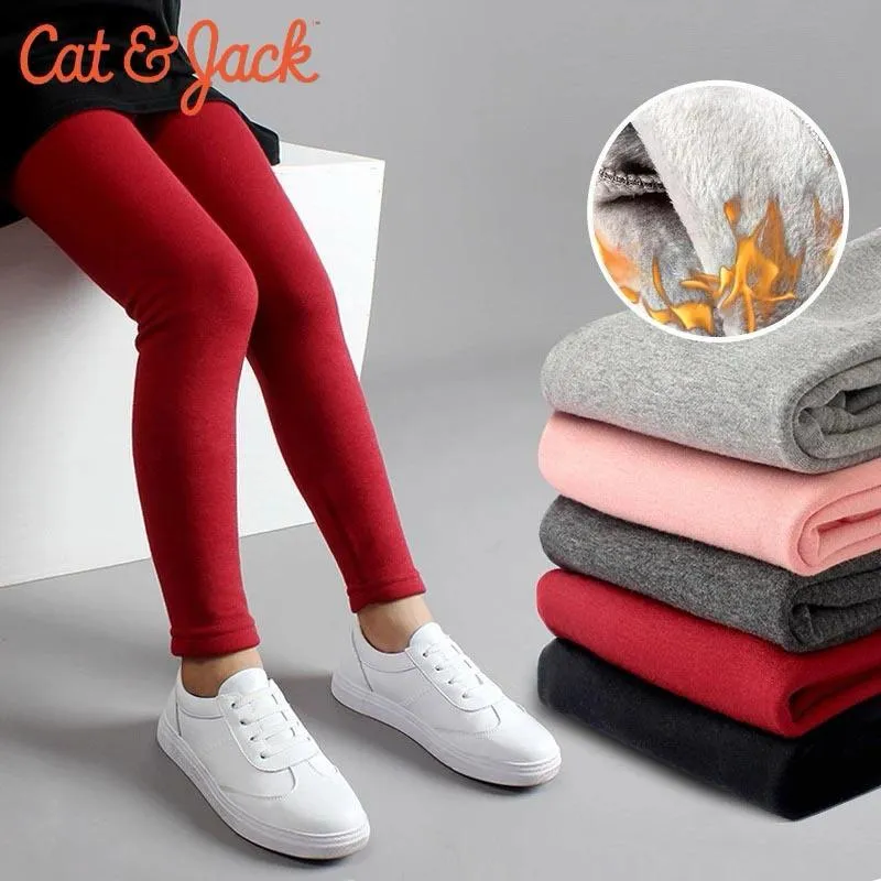 HAZEL GREY PLAIN FLEECE WARM LEGGING TROUSER