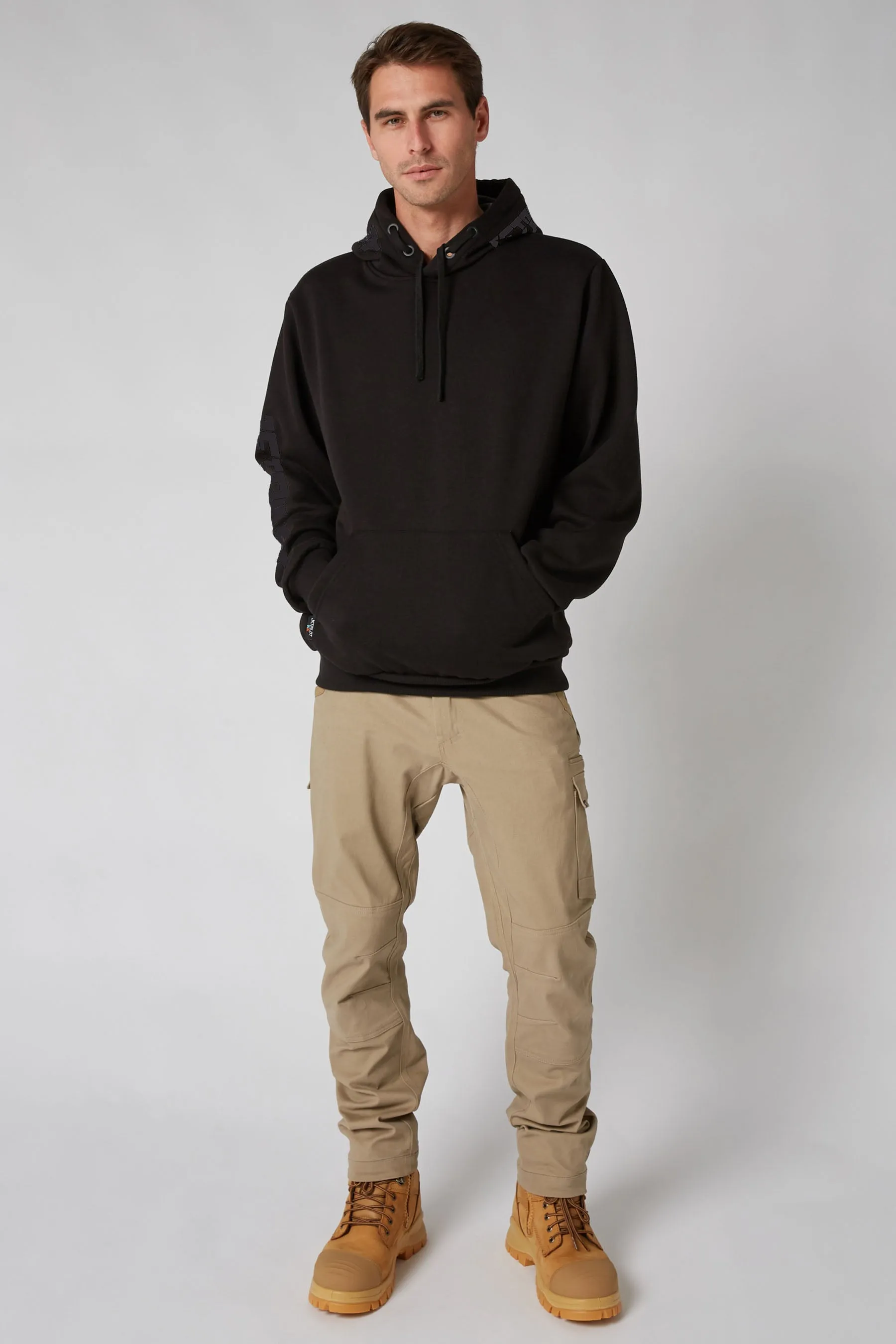 Jetpilot Sparked Mens Pullover Hoodie - Black/Coal