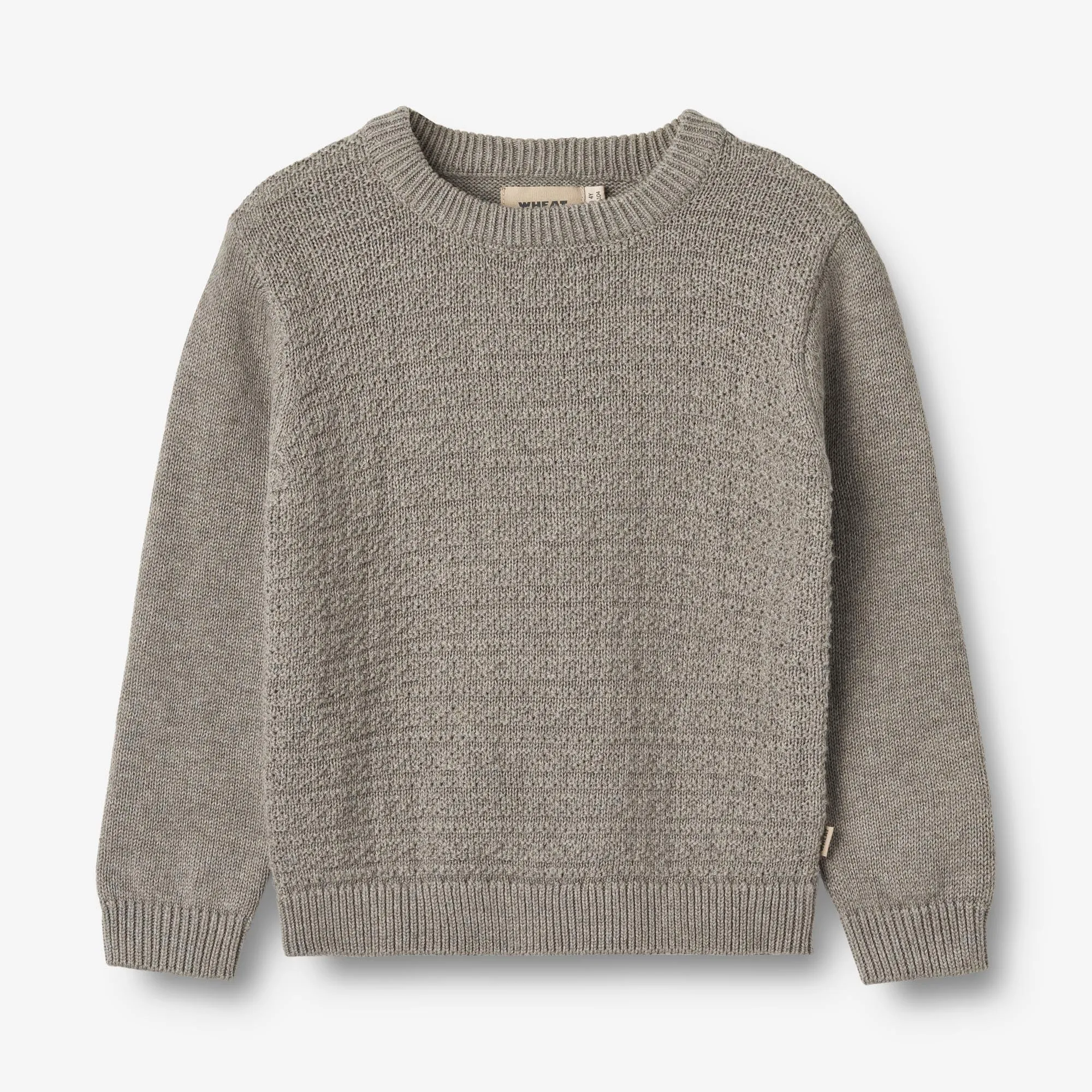 Knit Pullover Borris - warm grey melange