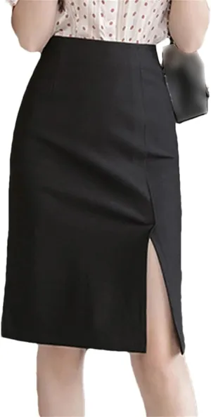 Ladies Office Pencil Skirts Elegant All-Match High Waist Slim Women Skirts Female Classic Vintage Casual Bottoms
