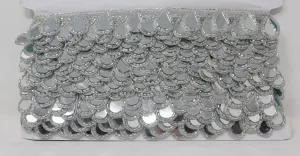 Latkan Lace in Silver, Real Mirror - 3 Meter