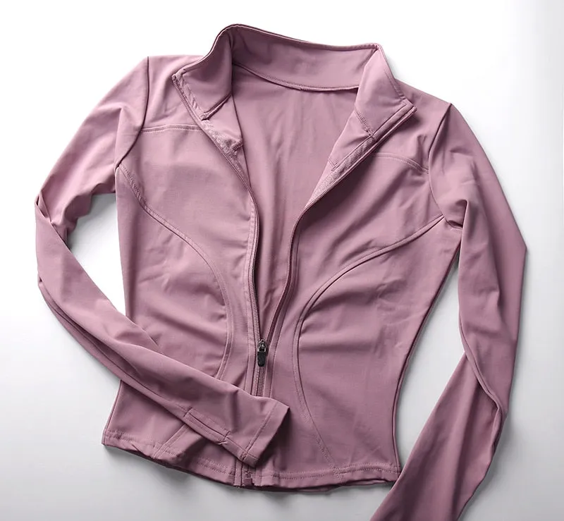 Long Sleeve Zip up Fitness Jacket