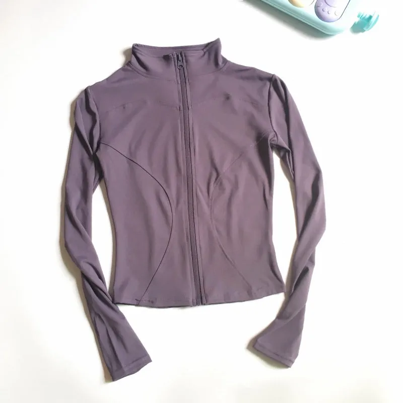 Long Sleeve Zip up Fitness Jacket