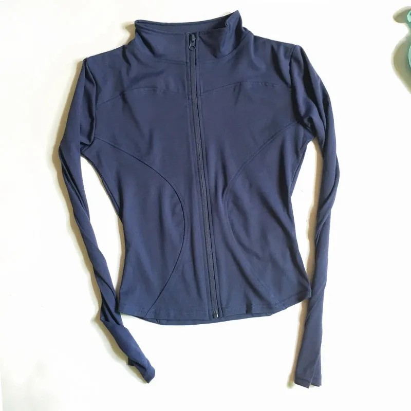 Long Sleeve Zip up Fitness Jacket
