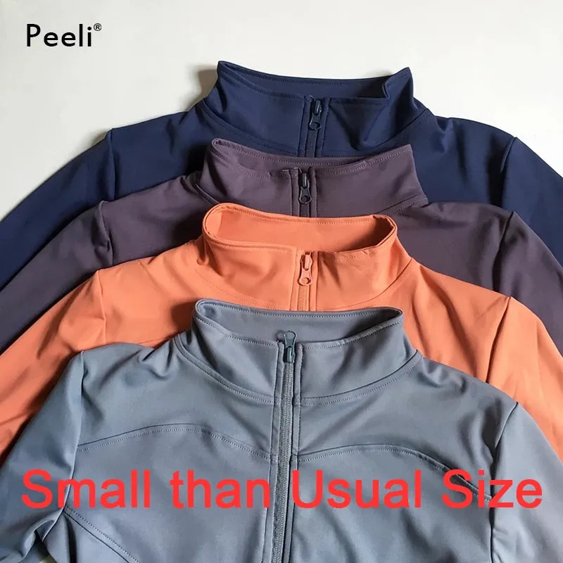 Long Sleeve Zip up Fitness Jacket