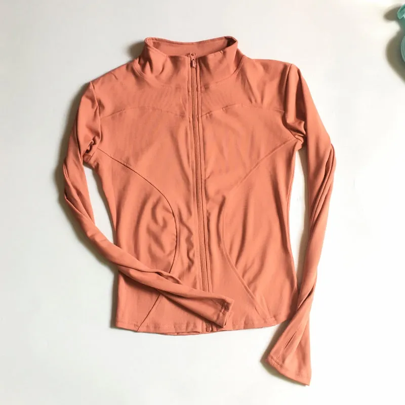 Long Sleeve Zip up Fitness Jacket