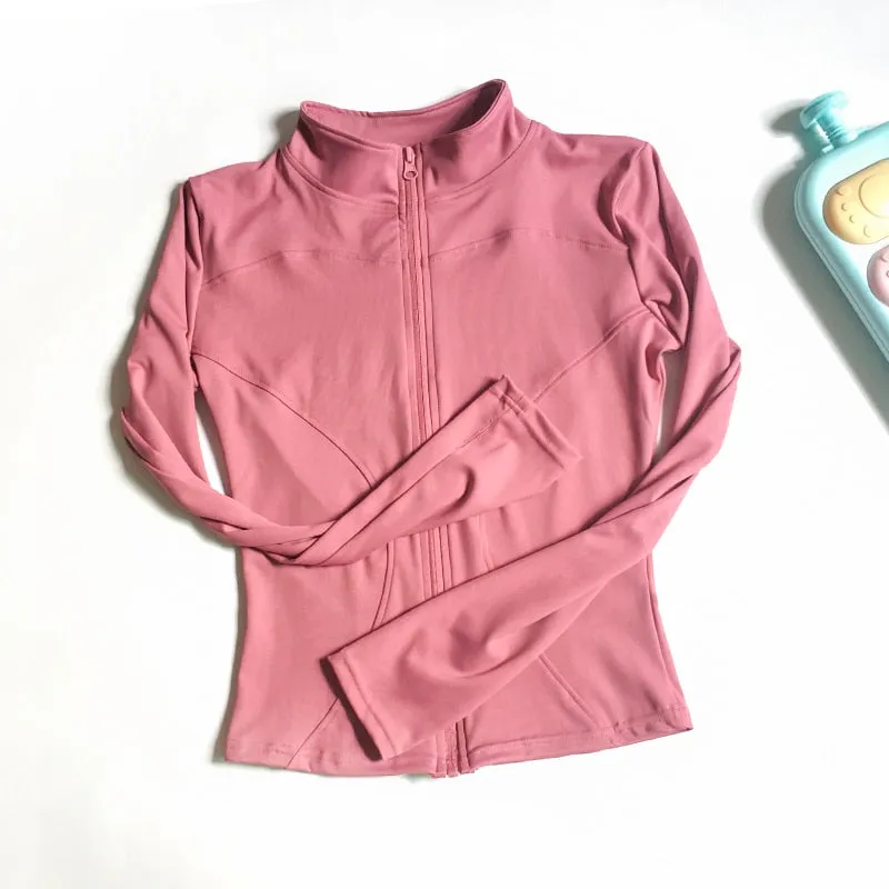 Long Sleeve Zip up Fitness Jacket