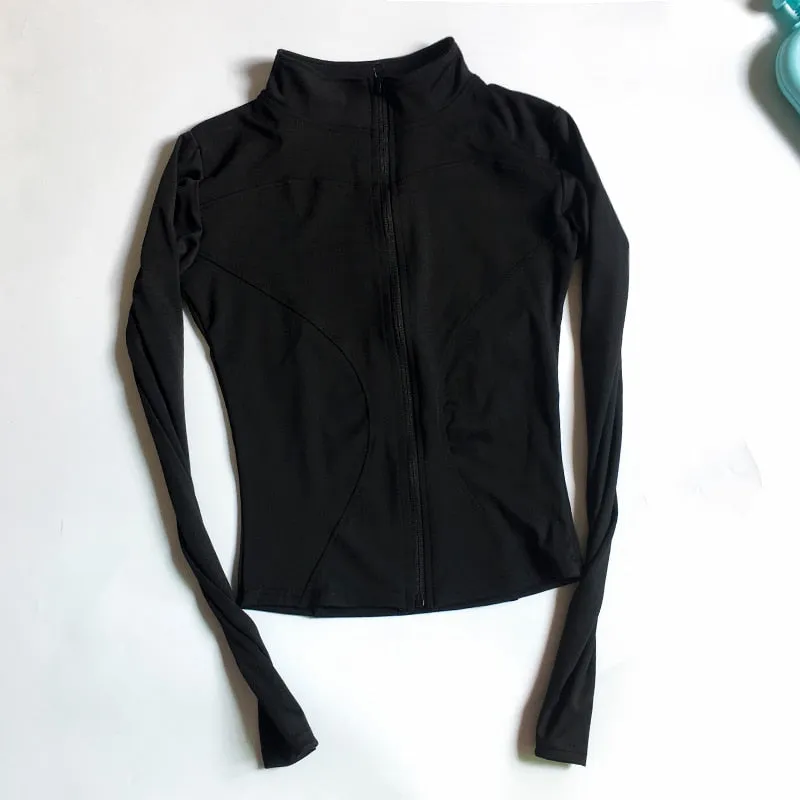 Long Sleeve Zip up Fitness Jacket