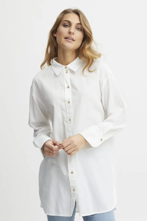 Maddie Tunic Shirt White Blanc de Blanc