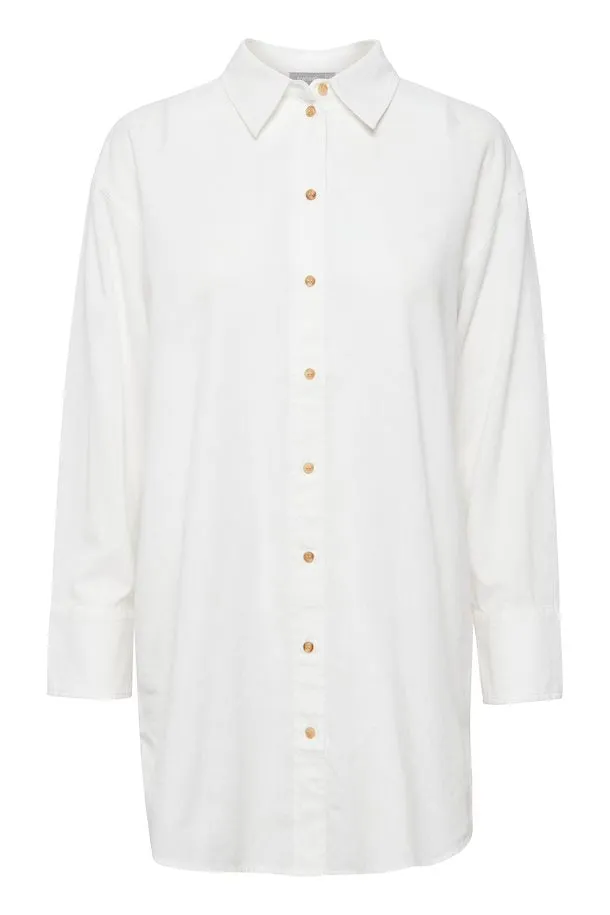 Maddie Tunic Shirt White Blanc de Blanc