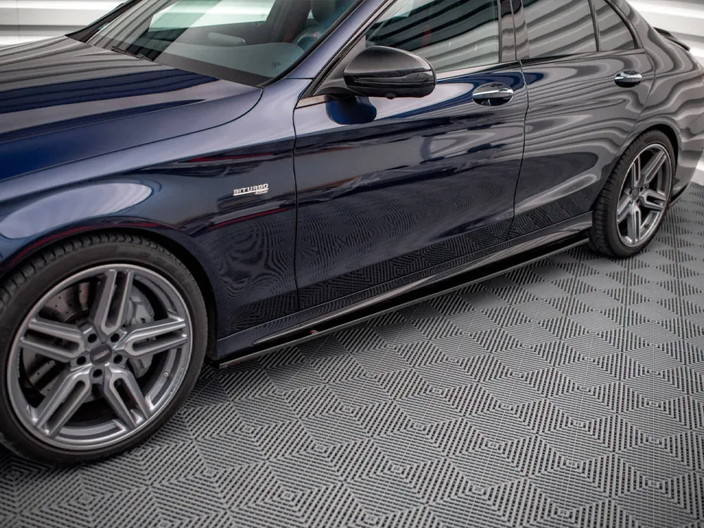 Maxton Design - SIDE SKIRTS SPLITTERS MERCEDES C43 AMG W205 (2018-UP)