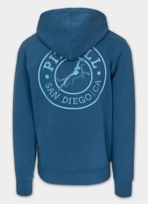 Men's Hoodie Washed VINTAGE BOXING - Shade blue