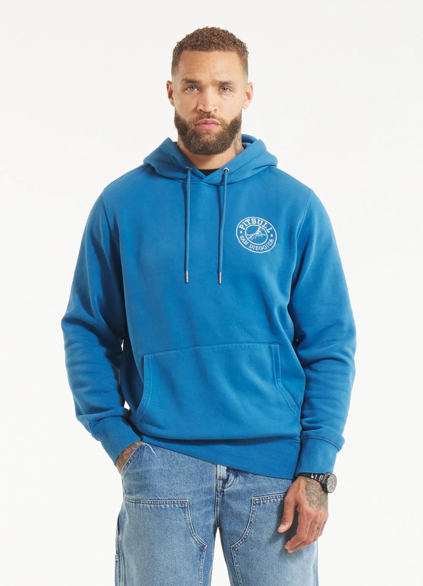 Men's Hoodie Washed VINTAGE BOXING - Shade blue