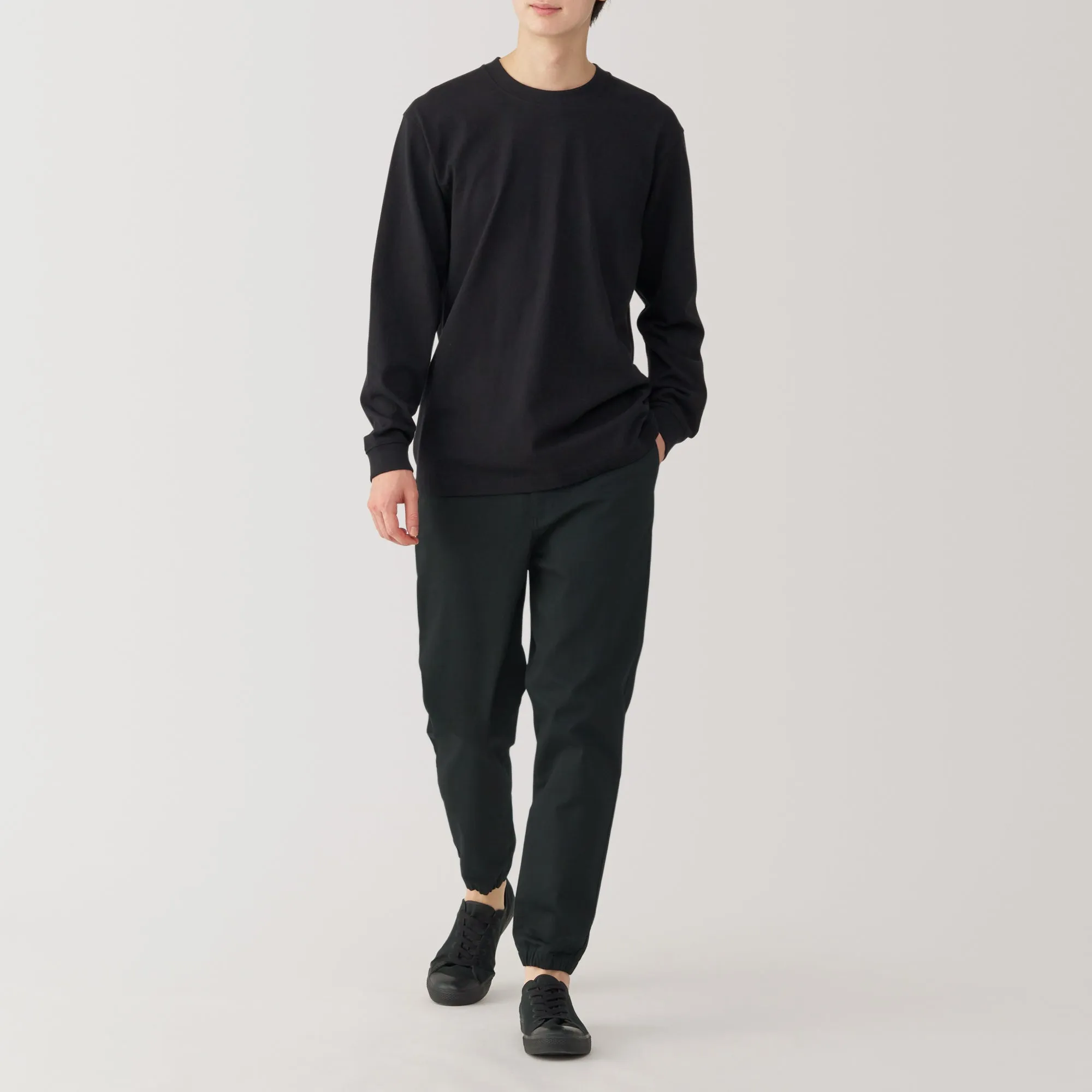 Men's Super Stretchy Denim Jogger Sweatpants - Black