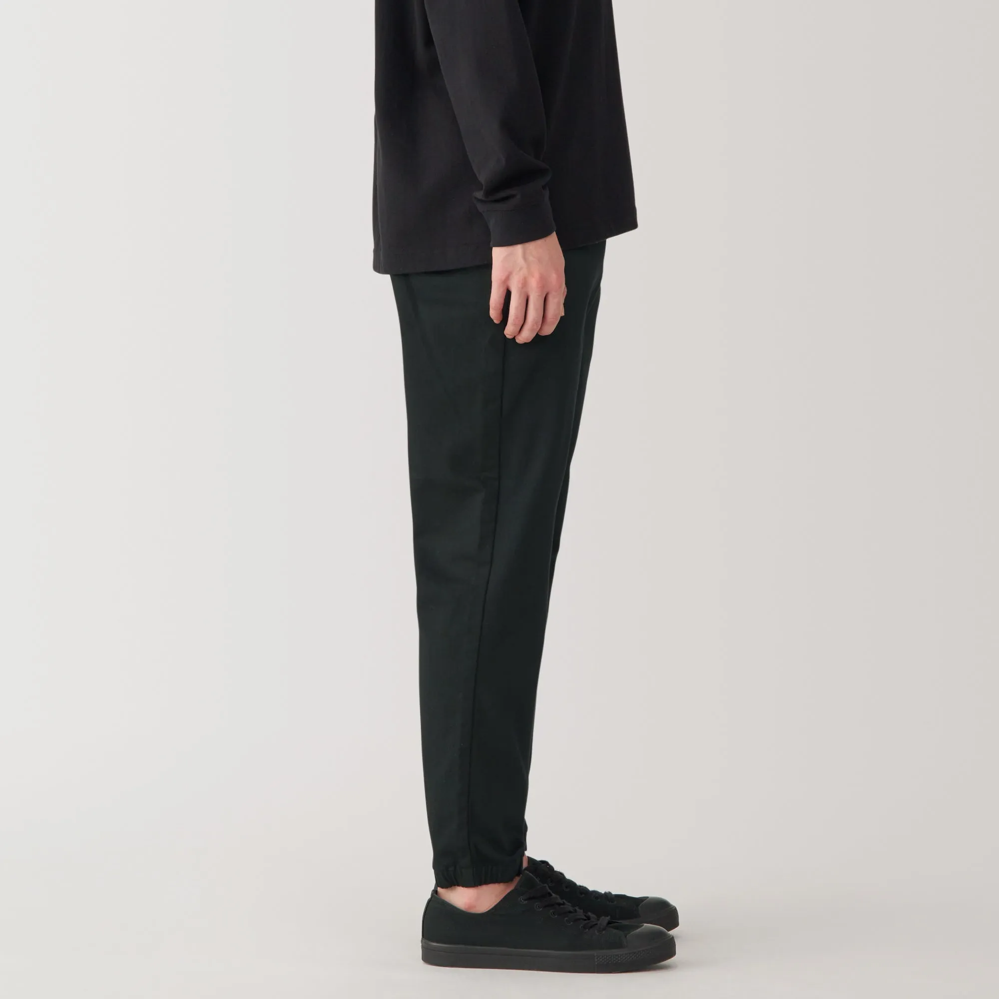 Men's Super Stretchy Denim Jogger Sweatpants - Black
