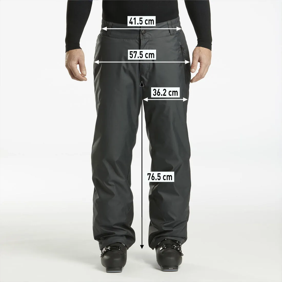 Men’s Warm Ski Trousers - 100 Black
