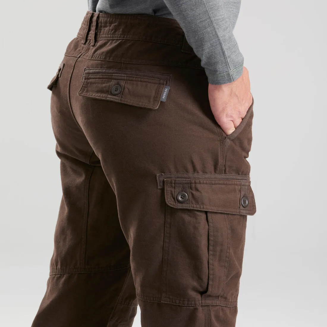Men's Warm Travel Trousers - Brown
