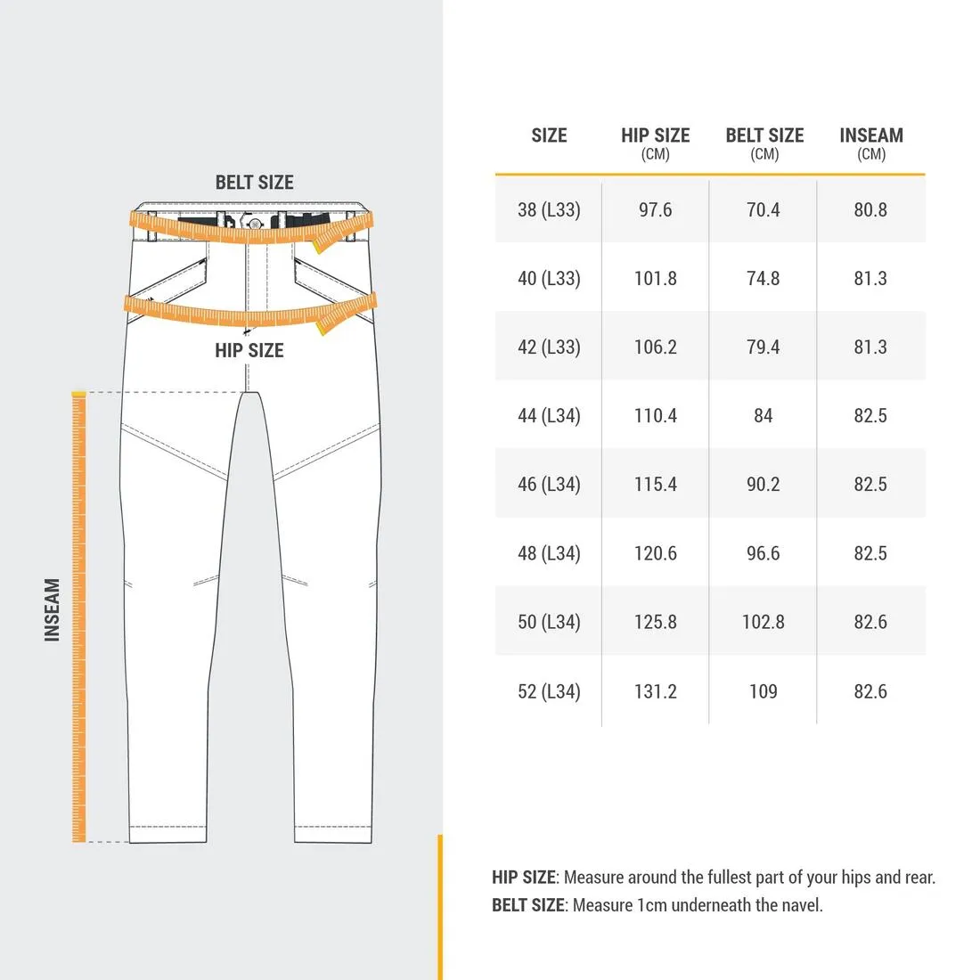 Men’s Warm Water-repellent Hiking Trousers  SH100