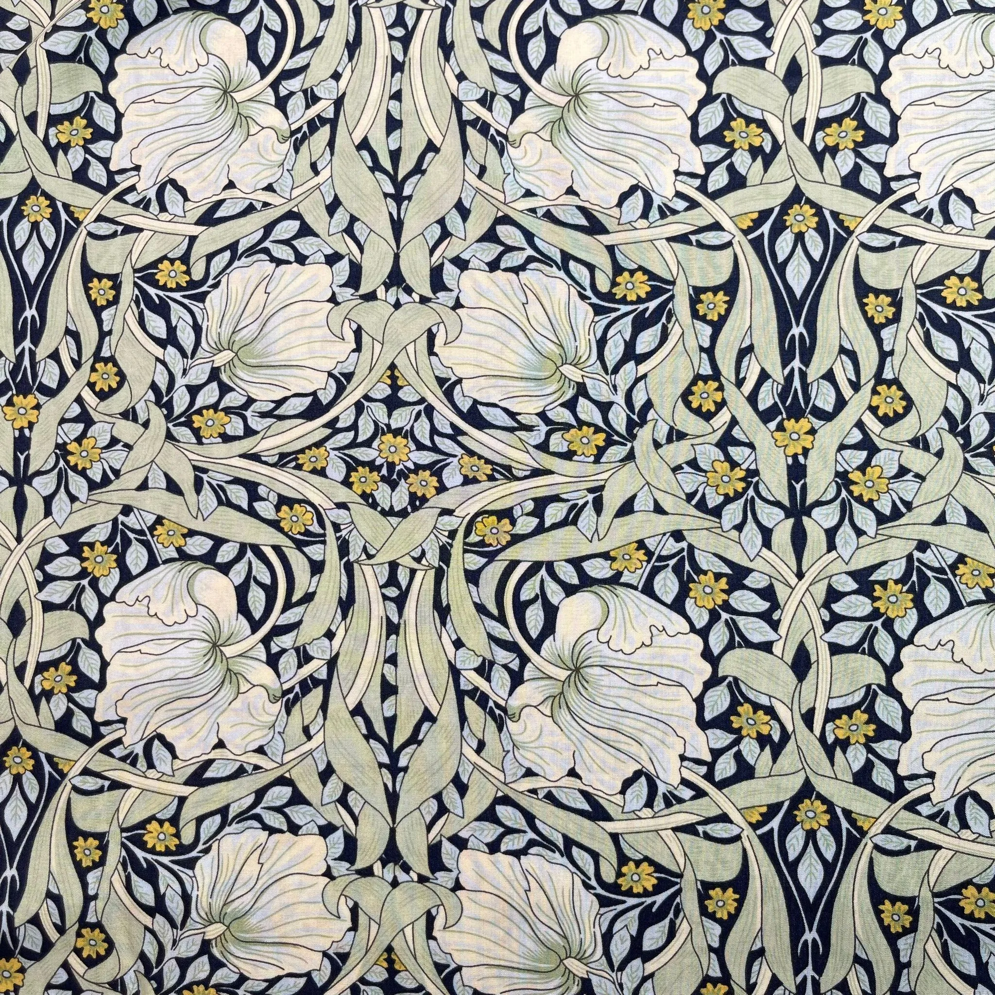Morris Mint Green Viscose Fabric