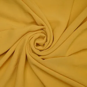 Mustard Plain Polyester Georgette Fabric (Wholesale)