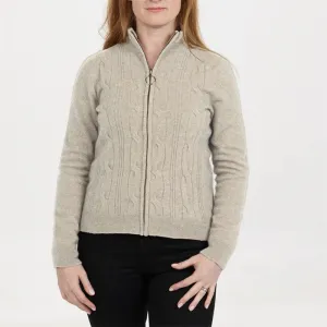 Native World Classic Crop Cable Jacket Natural