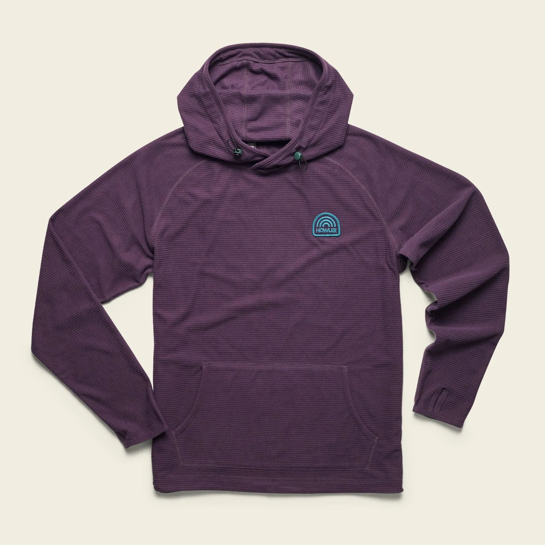 Palo Duro Grid Fleece Hoodie - Violet Night