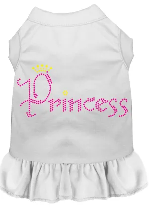 Princess Rhinestone Dress White Xl