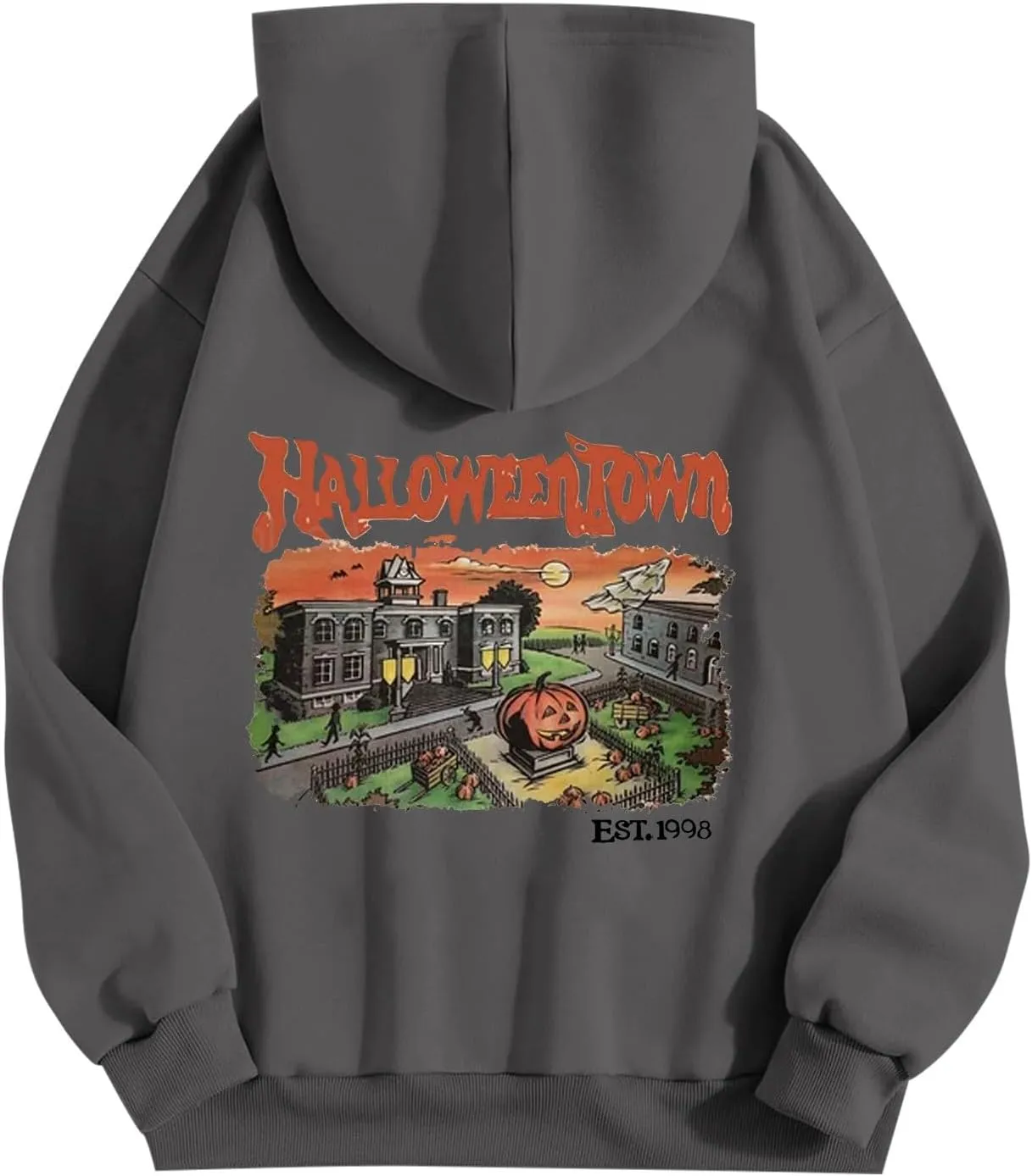 Pumpkin Farm Halloween Town Hoodies for Women Pumpkin Patch Sweatshirt Vintage Graphic Pullover Tops