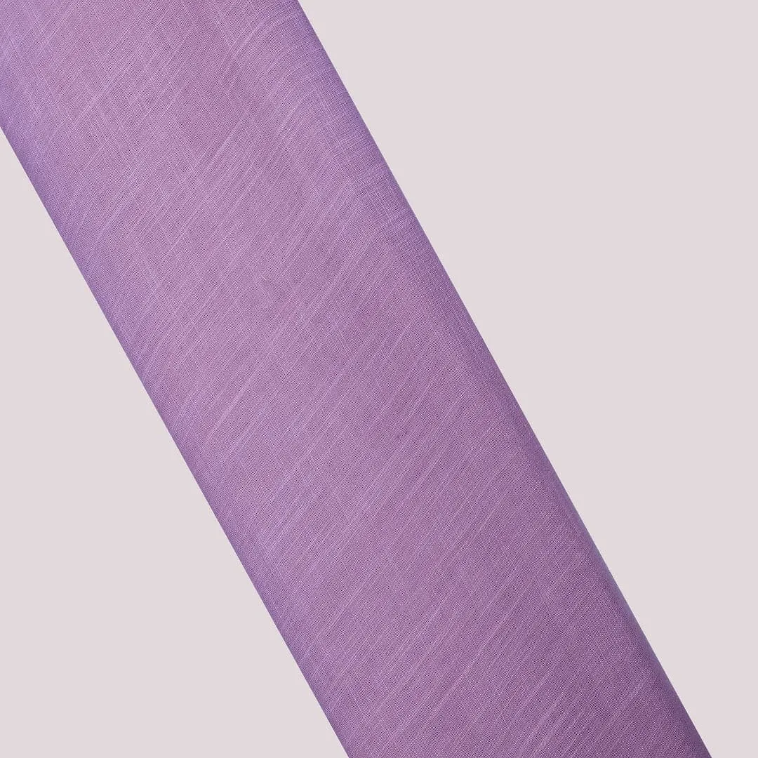 Purple Pure Slub Cotton  Fabric