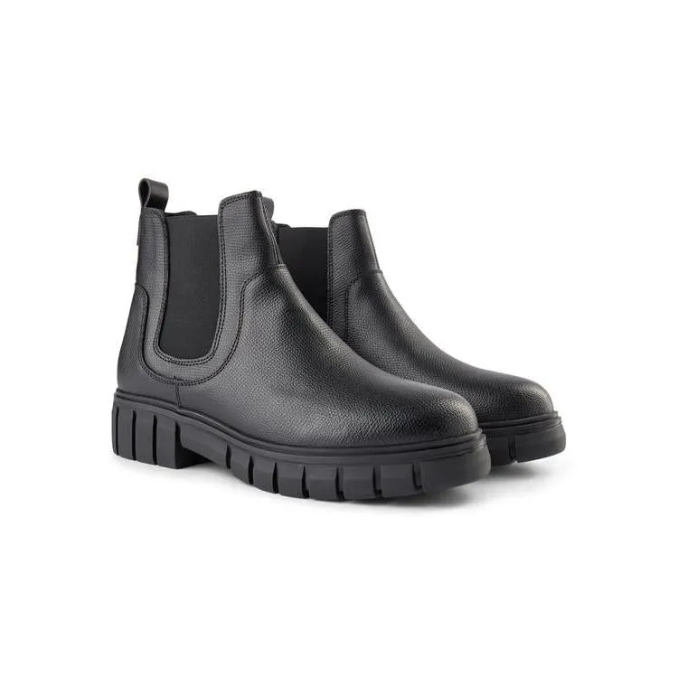Rebel Chelsea Warm Leather Boot (Black)