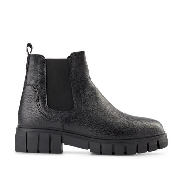 Rebel Chelsea Warm Leather Boot (Black)