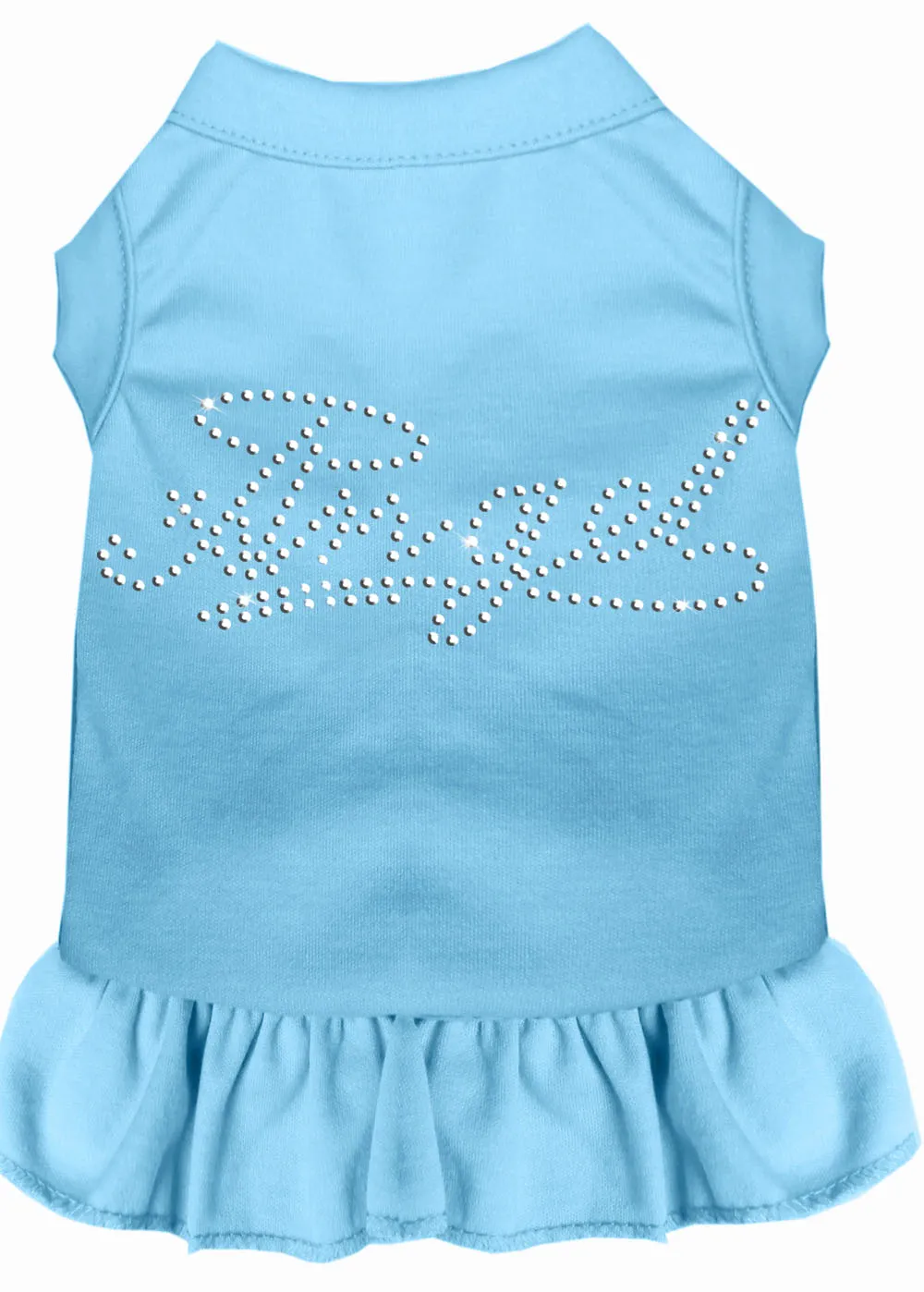 Rhinestone Angel Dress Baby Blue Med