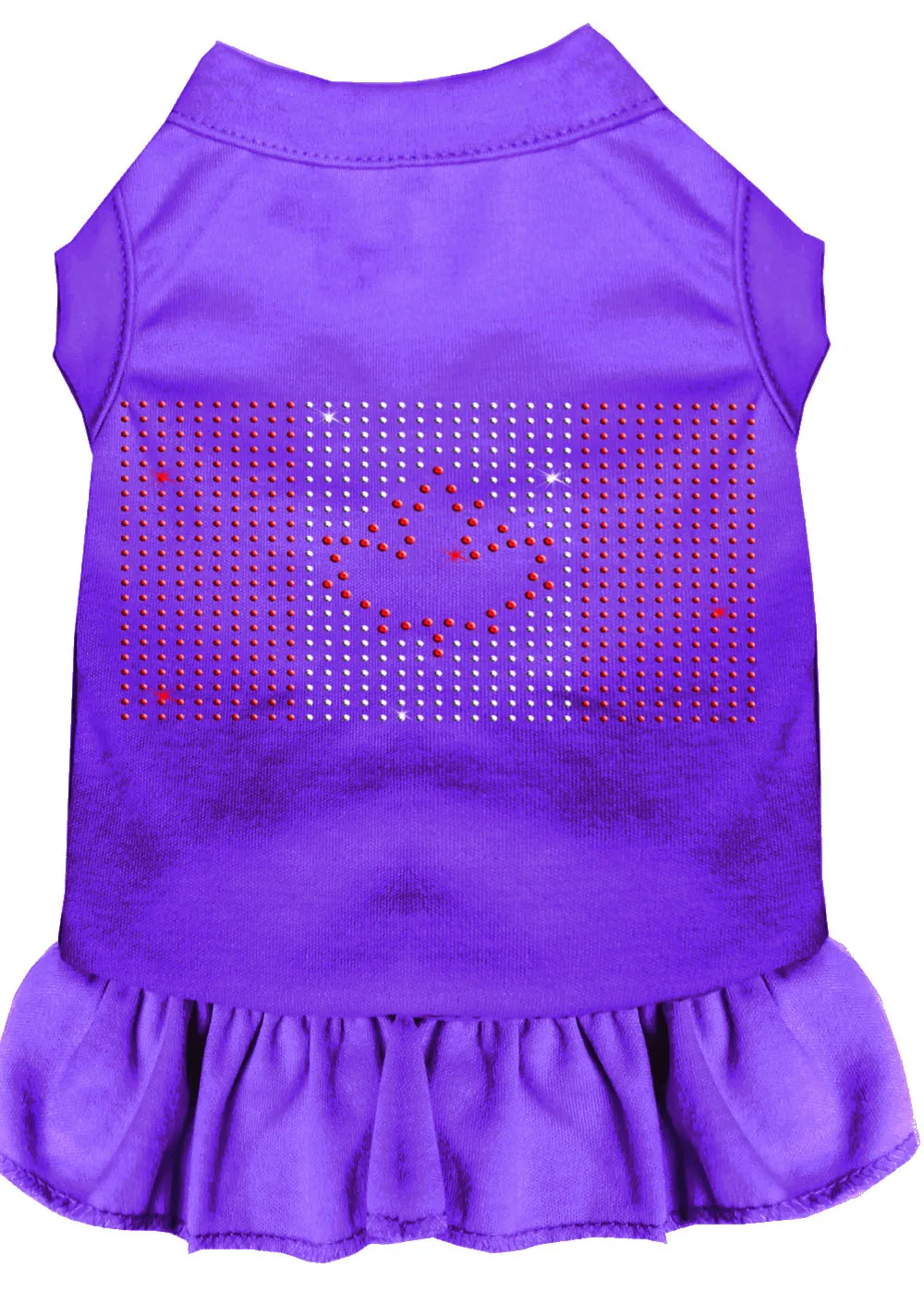 Rhinestone Canadian Flag Dress Purple Med