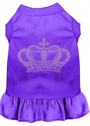 Rhinestone Crown Dress Purple Xs