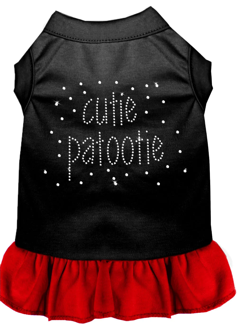 Rhinestone Cutie Patootie Dress Black With Red Xxxl