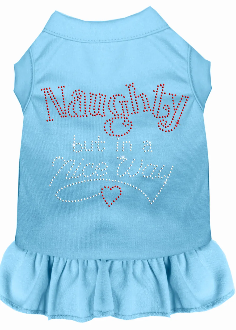 Rhinestone Naughty But In A Nice Way Dress Baby Blue Xxxl