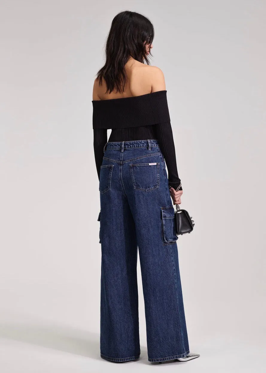 Ribbed Knit Top (Black)