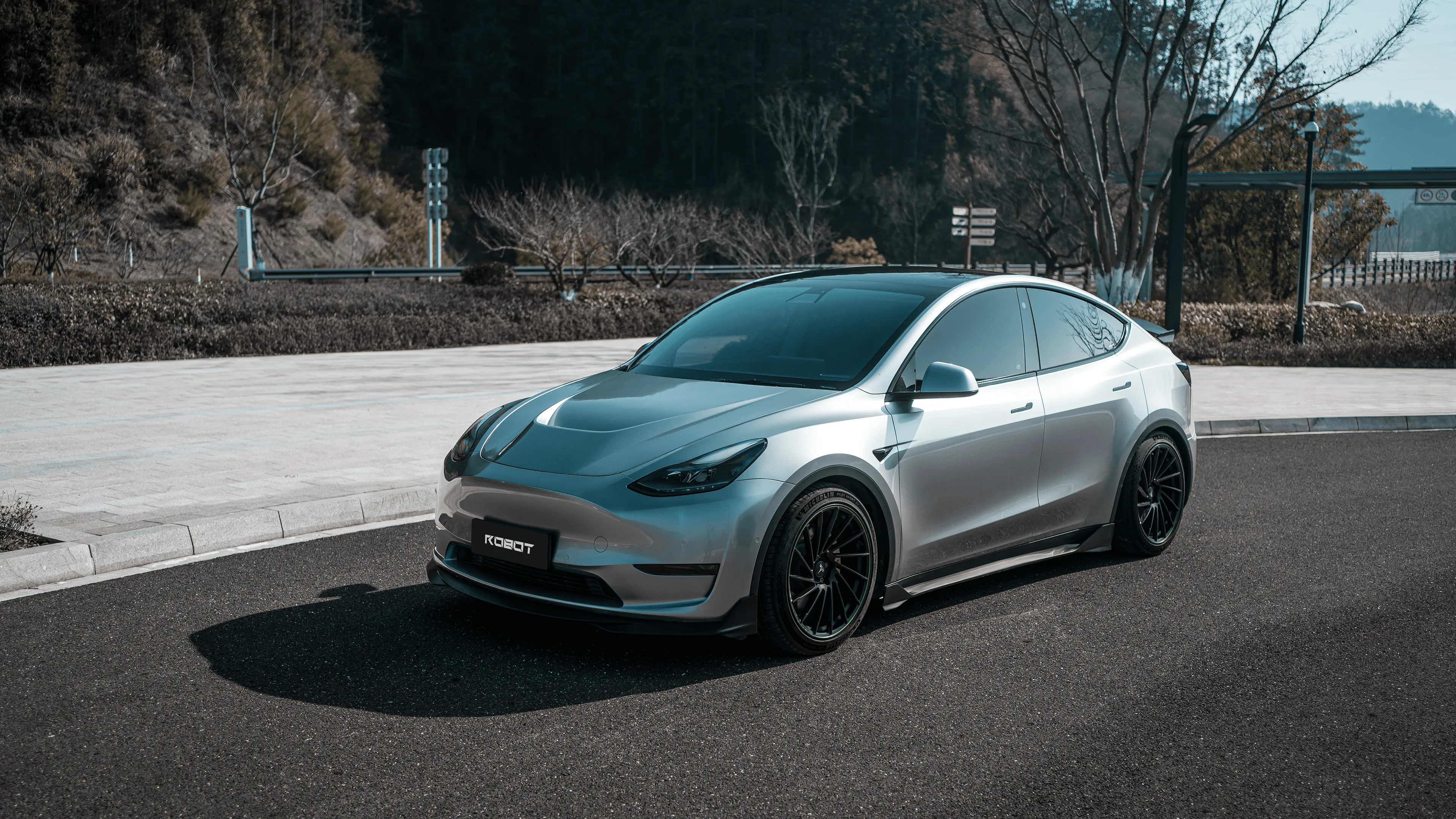 Robot Craftsman "CRYPTON" Side Skirts for Tesla Model Y Performance Carbon Fiber / FRP
