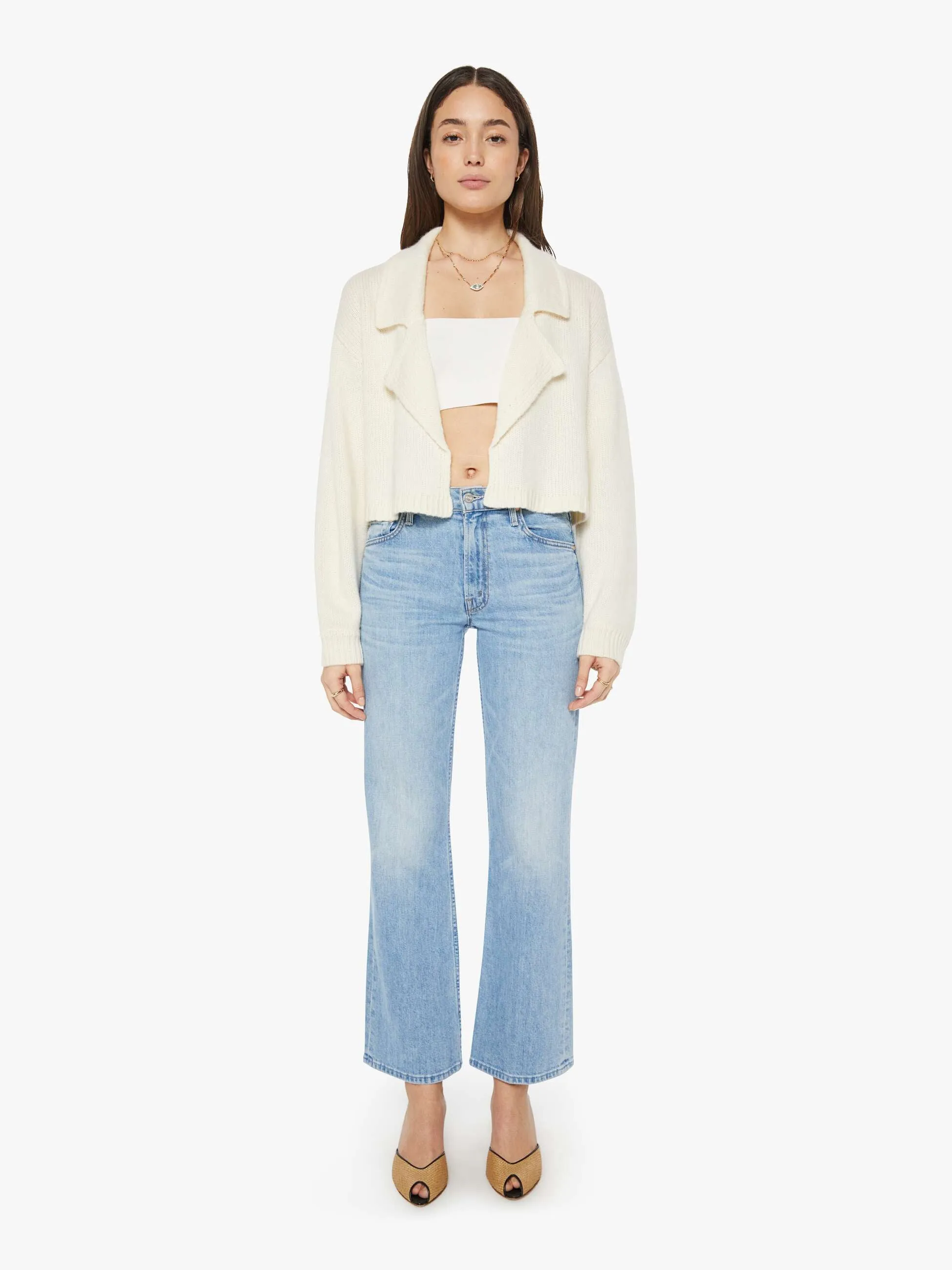 SABLYN Tyra Relaxed Collared Cardigan - Gardenia