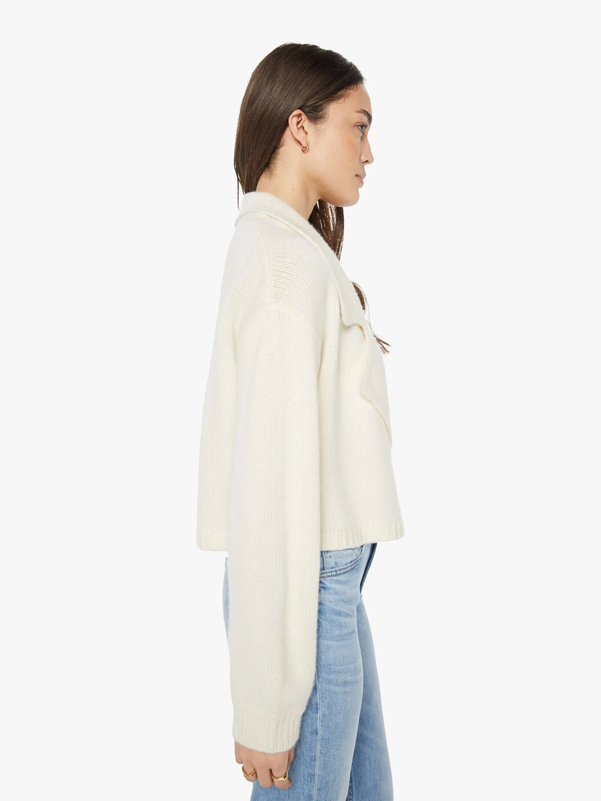 SABLYN Tyra Relaxed Collared Cardigan - Gardenia