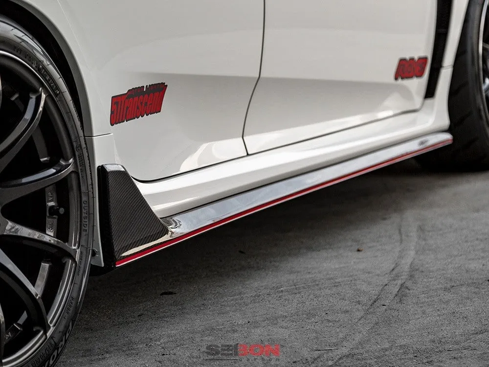 Seibon OEM-Style Carbon Fiber Side Skirts - 2017  Honda Civic Type R FK8