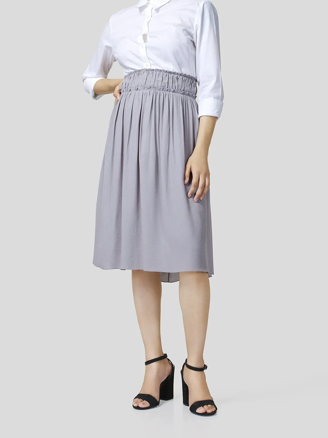 Skirt With Gathered Waistband Detail