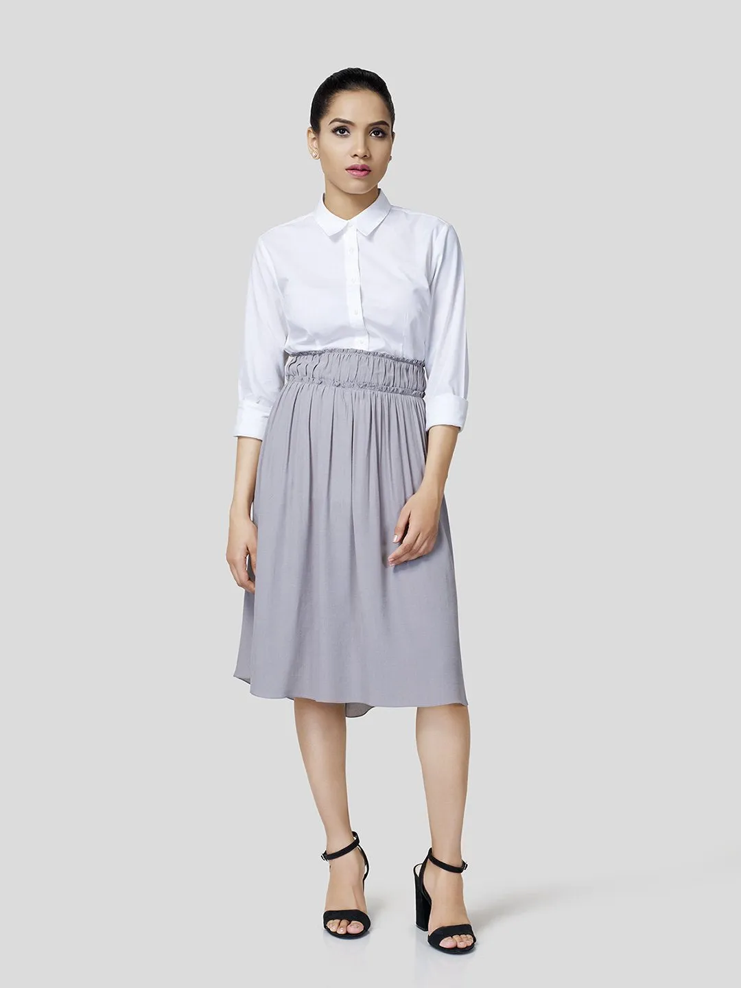 Skirt With Gathered Waistband Detail