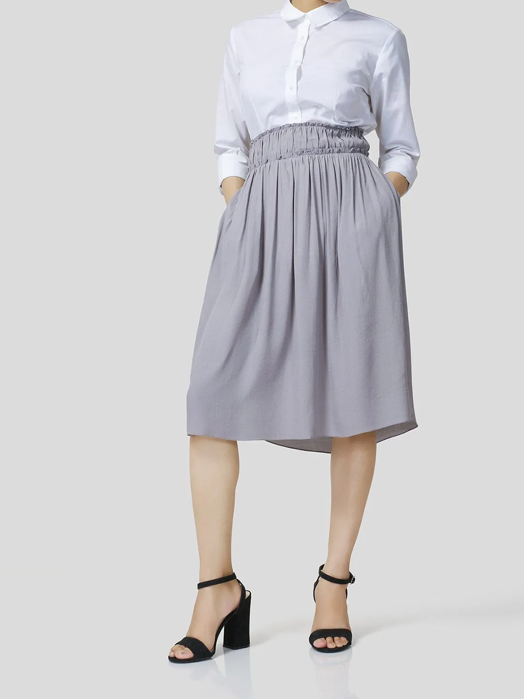 Skirt With Gathered Waistband Detail