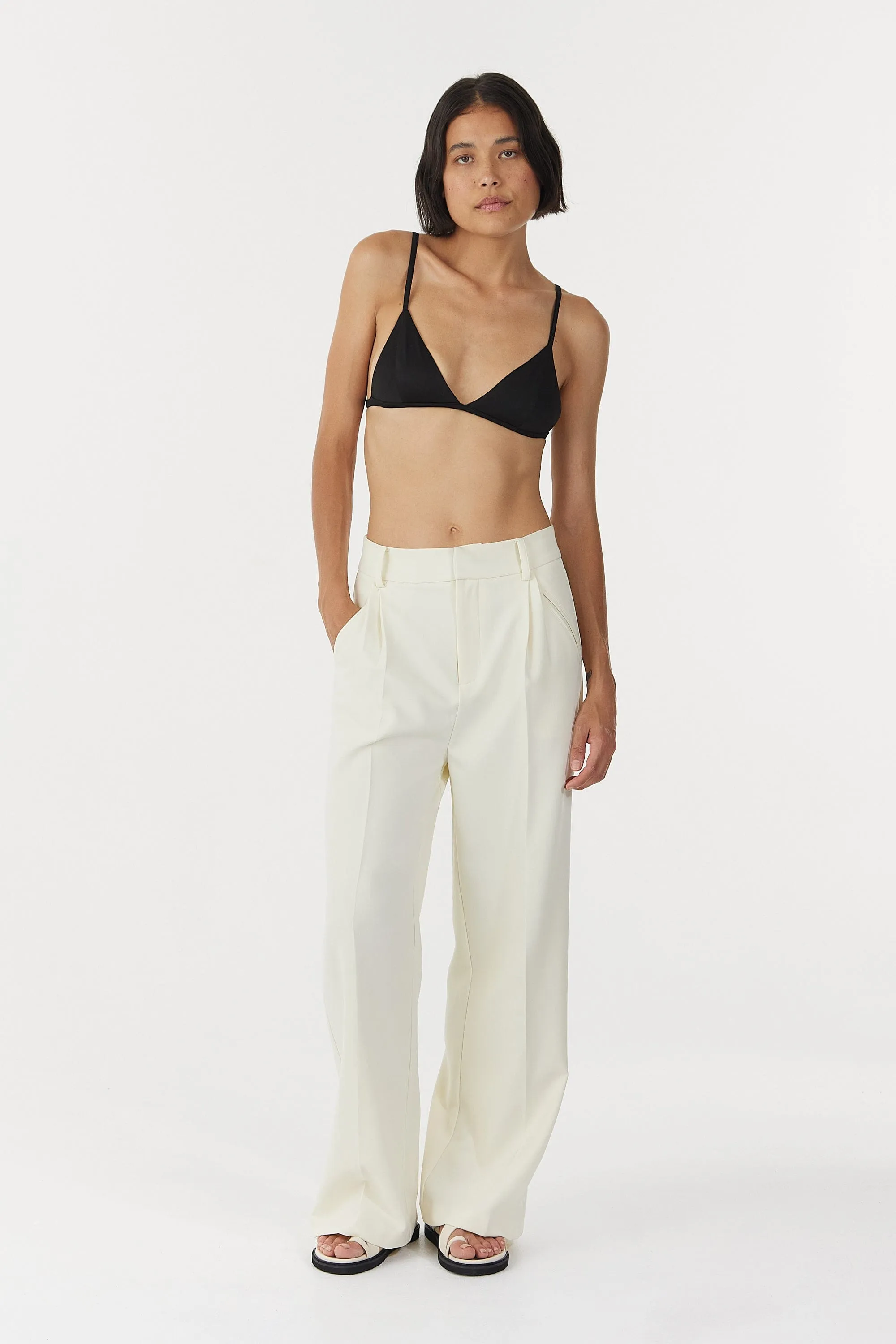 SKYLINE TAILORED TROUSERS | WARM WHITE
